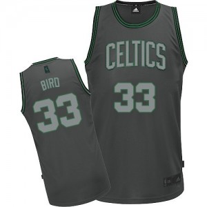 Maillot Adidas Gris Graystone Fashion Authentic Boston Celtics - Larry Bird #33 - Homme