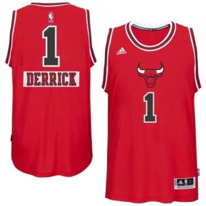 Chicago Bulls #1 Adidas 2014-15 Christmas Day Rouge Authentic Maillot d'équipe de NBA Le meilleur cadeau - Derrick Rose pour Homme