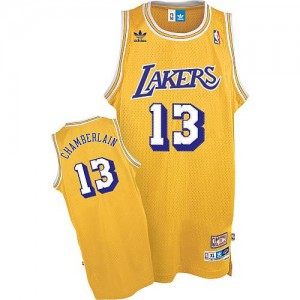 Maillot NBA Swingman Wilt Chamberlain #13 Los Angeles Lakers Throwback Or - Homme