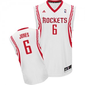 Maillot Adidas Blanc Home Swingman Houston Rockets - Terrence Jones #6 - Homme