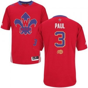 Maillot NBA Los Angeles Clippers #3 Chris Paul Rouge Adidas Authentic 2014 All Star - Homme
