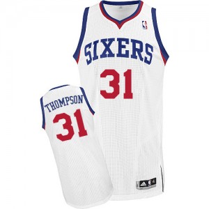 Maillot NBA Philadelphia 76ers #31 Hollis Thompson Blanc Adidas Authentic Home - Homme