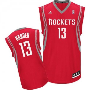 Maillot NBA Rouge James Harden #13 Houston Rockets Road Swingman Homme Adidas