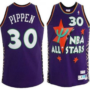 Maillot NBA Violet Scottie Pippen #30 Chicago Bulls Throwback 1995 All Star Swingman Homme Adidas