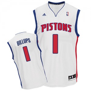 Maillot NBA Detroit Pistons #1 Chauncey Billups Blanc Adidas Swingman Home - Homme