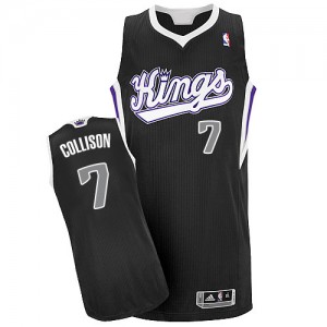 Sacramento Kings Darren Collison #7 Alternate Authentic Maillot d'équipe de NBA - Noir pour Homme