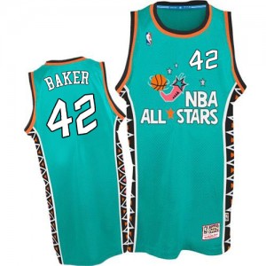 Maillot NBA Milwaukee Bucks #42 Vin Baker Bleu clair Mitchell and Ness Authentic 1996 All Star Throwback - Homme