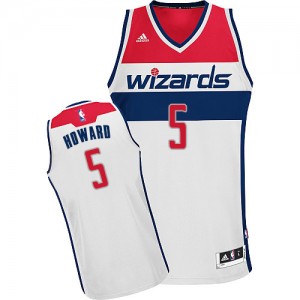 Maillot NBA Washington Wizards #5 Juwan Howard Blanc Adidas Swingman Home - Homme