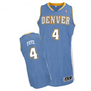 Denver Nuggets #4 Adidas Road Bleu clair Authentic Maillot d'équipe de NBA Vente - Randy Foye pour Homme
