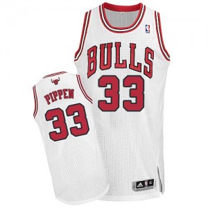 Maillot NBA Authentic Scottie Pippen #33 Chicago Bulls Home Blanc - Homme