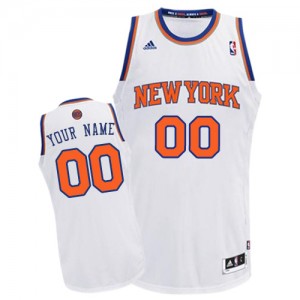 Maillot NBA Blanc Swingman Personnalisé New York Knicks Home Homme Adidas
