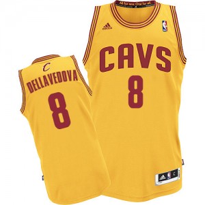 Maillot NBA Or Matthew Dellavedova #8 Cleveland Cavaliers Alternate Swingman Homme Adidas