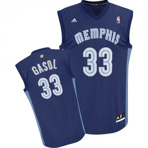 Maillot NBA Bleu marin Marc Gasol #33 Memphis Grizzlies Road Swingman Homme Adidas