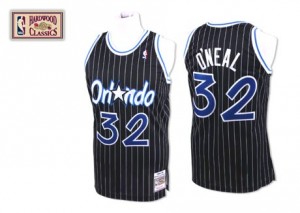 Orlando Magic Mitchell and Ness Shaquille O'Neal #32 Throwback Authentic Maillot d'équipe de NBA - Noir pour Homme