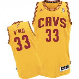 Cleveland Cavaliers Shaquille O'Neal #33 Alternate Authentic Maillot d'équipe de NBA - Or pour Homme