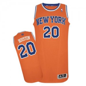 Maillot NBA Orange Allan Houston #20 New York Knicks Alternate Authentic Homme Adidas