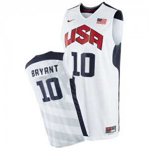 Maillot Nike Blanc 2012 Olympics Authentic Team USA - Kobe Bryant #10 - Homme