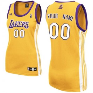 Maillot Adidas Or Home Los Angeles Lakers - Swingman Personnalisé - Femme