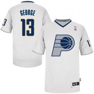 Maillot NBA Authentic Paul George #13 Indiana Pacers 2013 Christmas Day Blanc - Homme