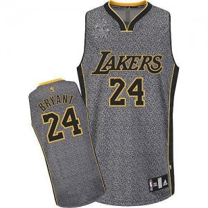 Maillot NBA Gris Kobe Bryant #24 Los Angeles Lakers Static Fashion Authentic Homme Adidas