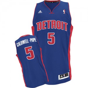 Maillot Adidas Bleu royal Road Swingman Detroit Pistons - Kentavious Caldwell-Pope #5 - Homme