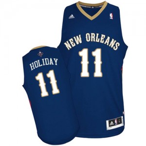 Maillot Swingman New Orleans Pelicans NBA Road Bleu marin - #11 Jrue Holiday - Homme