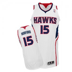 Maillot NBA Atlanta Hawks #15 Al Horford Blanc Adidas Authentic Home - Homme