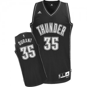 Maillot Adidas Noir Shadow Swingman Oklahoma City Thunder - Kevin Durant #35 - Homme