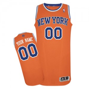Maillot NBA New York Knicks Personnalisé Authentic Orange Adidas Alternate - Enfants