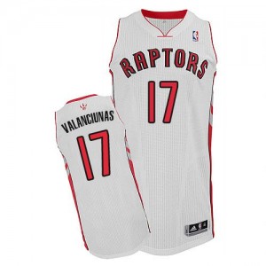 Maillot NBA Blanc Jonas Valanciunas #17 Toronto Raptors Home Authentic Homme Adidas