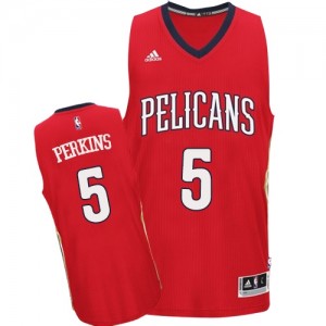 New Orleans Pelicans Kendrick Perkins #5 Alternate Swingman Maillot d'équipe de NBA - Rouge pour Homme
