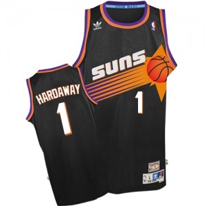 Maillot NBA Phoenix Suns #1 Penny Hardaway Noir Adidas Authentic Throwback - Homme