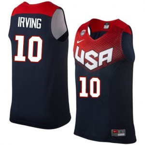 Maillot NBA Team USA #10 Kyrie Irving Bleu marin Nike Swingman 2014 Dream Team - Homme