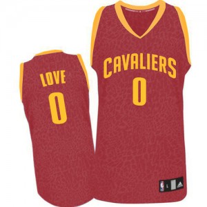 Maillot Authentic Cleveland Cavaliers NBA Crazy Light Rouge - #0 Kevin Love - Homme