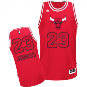 Maillot NBA Chicago Bulls #23 Michael Jordan Rouge Adidas Authentic New Fashion - Homme