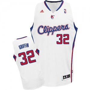 Maillot NBA Blanc Blake Griffin #32 Los Angeles Clippers Home Swingman Enfants Adidas