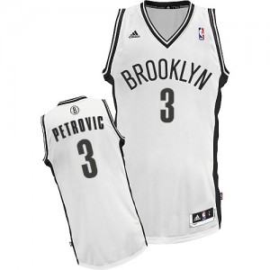 Maillot Adidas Blanc Home Swingman Brooklyn Nets - Drazen Petrovic #3 - Homme