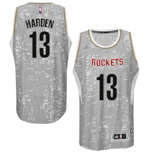 Maillot NBA Gris James Harden #13 Houston Rockets City Light Swingman Homme Adidas