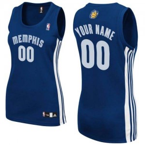 Memphis Grizzlies Personnalisé Adidas Road Bleu marin Maillot d'équipe de NBA Expédition rapide - Authentic pour Femme