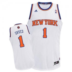 Maillot NBA Blanc Alexey Shved #1 New York Knicks Home Swingman Homme Adidas