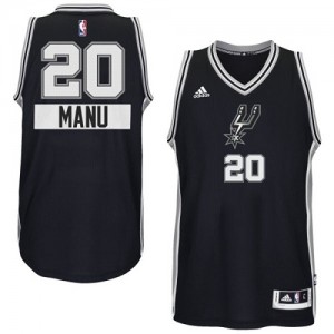 Maillot Authentic San Antonio Spurs NBA 2014-15 Christmas Day Noir - #20 Manu Ginobili - Homme