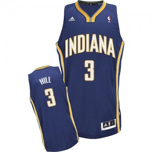 Maillot Swingman Indiana Pacers NBA Road Bleu marin - #3 George Hill - Homme