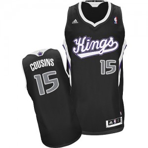 Sacramento Kings DeMarcus Cousins #15 Alternate Swingman Maillot d'équipe de NBA - Noir pour Homme