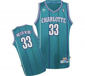Maillot Swingman Charlotte Hornets NBA Throwback Bleu clair - #33 Alonzo Mourning - Homme