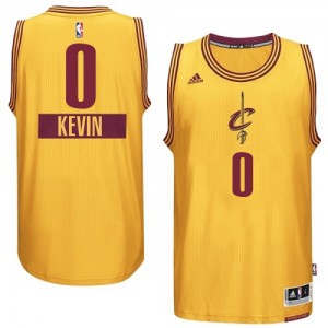 Maillot NBA Or Kevin Love #0 Cleveland Cavaliers 2014-15 Christmas Day Authentic Enfants Adidas