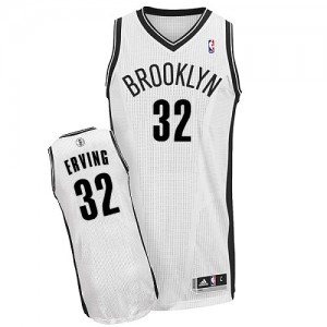 Maillot Adidas Blanc Home Authentic Brooklyn Nets - Julius Erving #32 - Homme