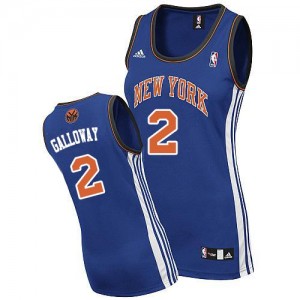 Maillot NBA New York Knicks #2 Langston Galloway Bleu royal Adidas Swingman Road - Femme