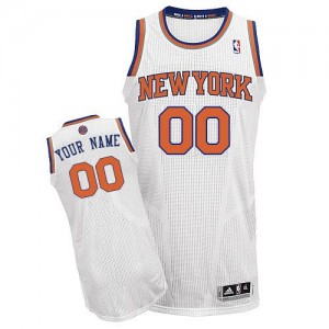Maillot NBA New York Knicks Personnalisé Authentic Blanc Adidas Home - Enfants