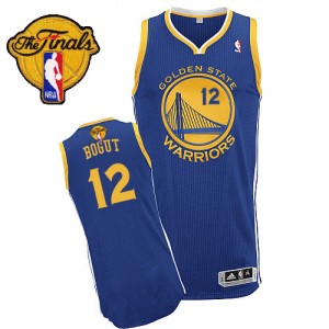 Maillot Authentic Golden State Warriors NBA Road 2015 The Finals Patch Bleu royal - #12 Andrew Bogut - Homme