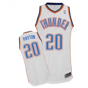 Maillot Authentic Oklahoma City Thunder NBA Home Blanc - #20 Gary Payton - Homme